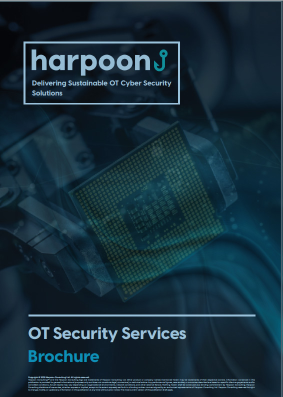 Brochure Front cover of the Harpoon Consulting Services Brochure